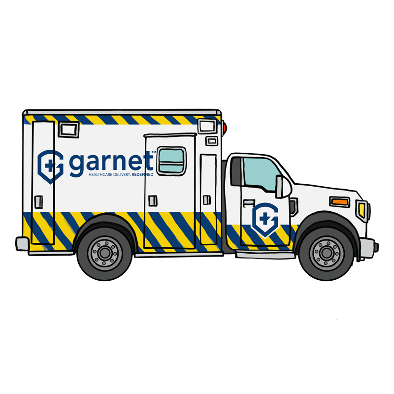 garnet ambulance illustration